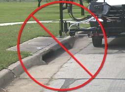 Mix chemicals on an impervious surface away from storm drains.