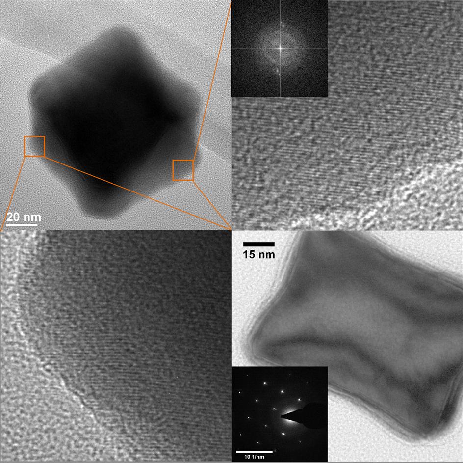 Supplementary Figure 2. Transmission electron micrographs of the sample. Palladium nanoparticles were dispersed on a copper TEM grid (300 carbon mesh).