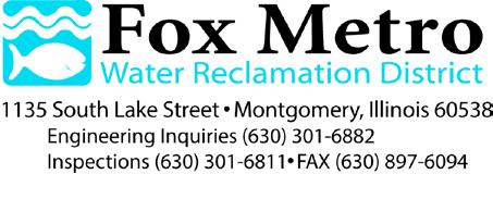 FOX METRO WATER RECLAMATION DISTRICT MANHOLE / SEWER PIPE MATERIALS AND INSTALLATION SPECIFICATIONS MATERIALS 1.