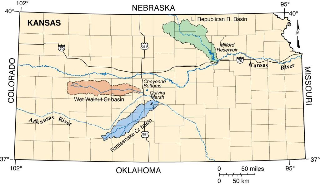 Integrated watershed and groundwater models for Kansas basins