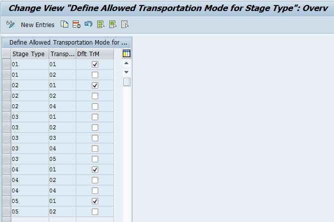 (Pick-UP) can use transportation mode 01 and 02 only whereas