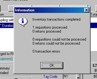 + 11. Press Enter to acknowledge the resolution of Inventory Tags. 12. Choose whether or not to print the invoice 13. Close the invoice when finished.