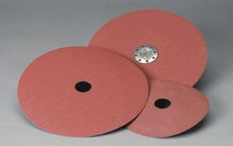 RESIN FIBER DISCS continued A/O Extra Resin Fiber Discs 13 Best disc for difficult to grind metals such as 6061 and 7075 Aluminum, 300 and 400 Stainless Steel, and Steel Alloys Premium Aluminum Oxide