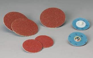 QUICK CHANGE ALUMINUM OXIDE DISCS continued Quick Change A/O Pro Discs, 2 Ply 7 Premium A/O grain has higher fracture strength Best for MRO applications where edge durability is needed Great cut rate