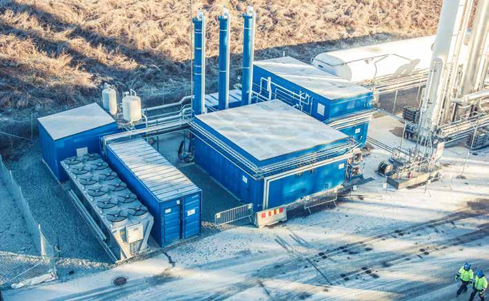 WÄRTSILÄ TECHNICAL JOURNAL 02.2015 Fig. 8 - EGE Biogas 4000 TPA biogas-to-lng plant in Norway, Design and equipment delivery 2014 by Wärtsilä is an example of a Mini LNG liquefaction plant.