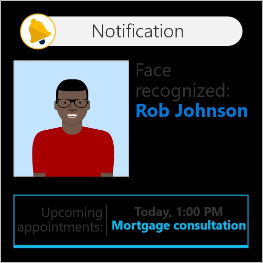 A chatbot window pops up and says, Hello Rob, what can I help you with? Rob answers, I was just beginning the house hunting process. I would love to talk to my advisor about mortgage options!