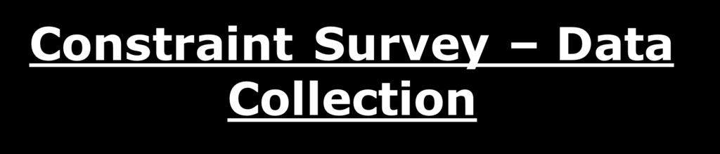 Constraint Survey Data Collection Sent to CTDOT Asset Working