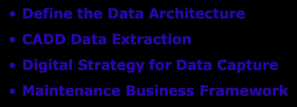 Workshop 1 Data Priority Outcomes Define the Data Architecture CADD Data