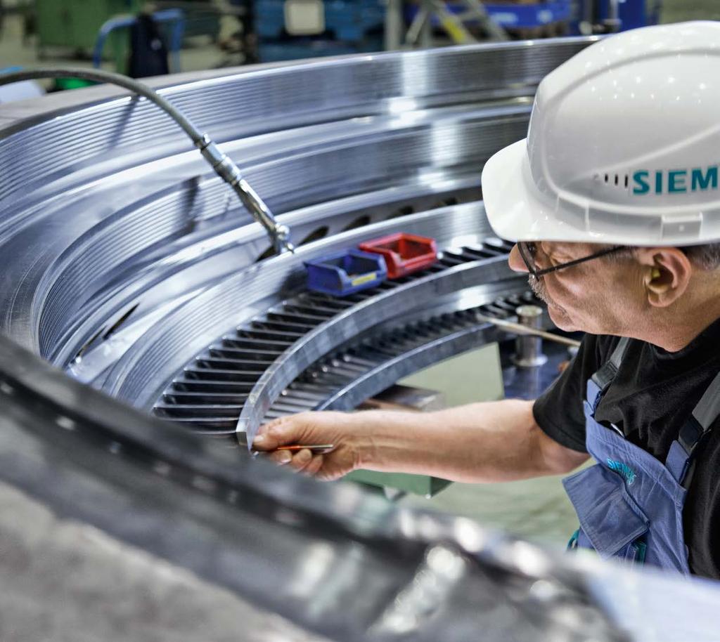 Published by Siemens AG 2017 Power Generation Services Division Freyeslebenstrasse 1 91058 Erlangen, Germany Siemens Field Service Component condition assessment > > Visual inspections Component