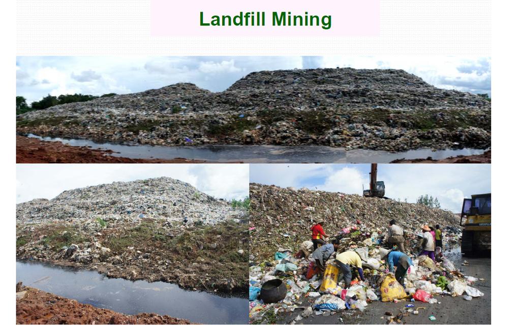 Landfill mining (mining of old landfill sites) to recovery energy