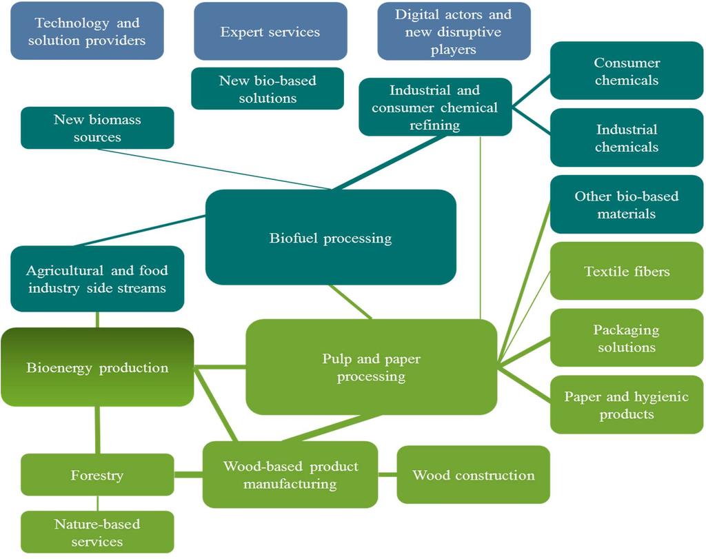 Description of case study value chain Overview of the bioeconomy ecosystem in Finland