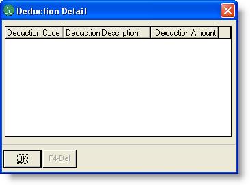 Figure 5: Deduction Detail Screen Figure 6: Update Batch Pop-up Window 7. Answer the question by selecting one of the following: a.