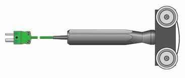 mm Ø24 x 28 mm This miniature, stainless steel needle probe is supplied with a one or two metre PTFE lead.