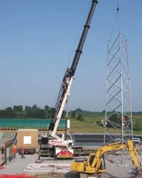 Communication Towers Consider all elements of project: Tower height and design (lattice or guy wires) Use of aviation lighting Security fencing
