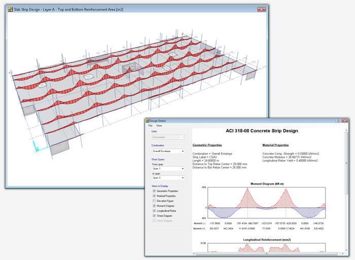 Design Strip Based Design SAFE will calculate the minimum reinforcement requirements of area, intensity, or number