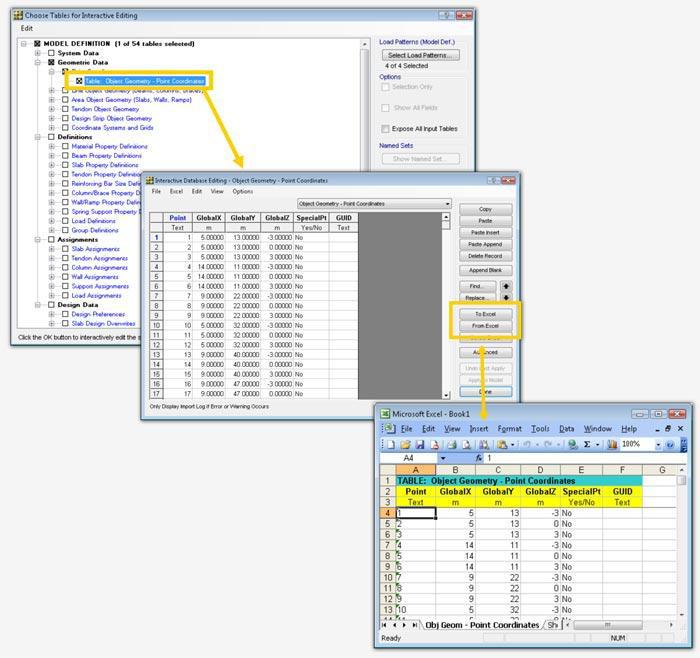 Interactive Database Editing Interactive database editing allows users to edit model data from a table view which