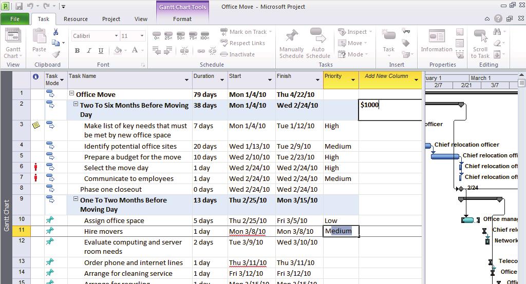 What s New in Project Standard 2010 In Microsoft Project Standard 2010, user-controlled scheduling puts you in control and brings together the flexibility and ease of a tool like Microsoft Office