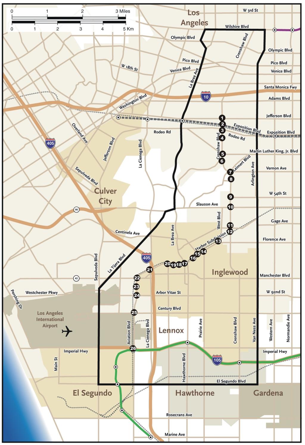 CRENSHAW/LAX TRANSIT CORRIDOR PROJECT FEIS/FEIR TRAFFIC AND PARKING associated with an aerial structure would include temporary and/or long-term lane closure, temporary removal of parking, and