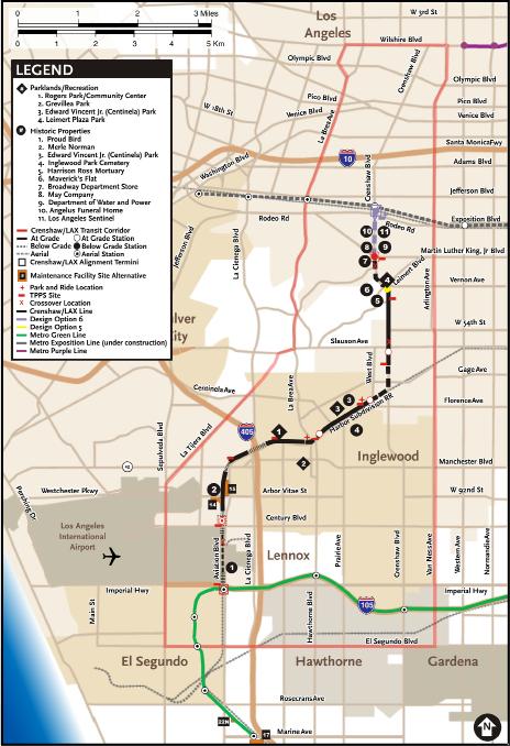 CRENSHAW/LAX TRANSIT CORRIDOR PROJECT FEIS/FEIR SECTION 4(F) EVALUATION at the April 2011 Board of Directors meeting. ES.