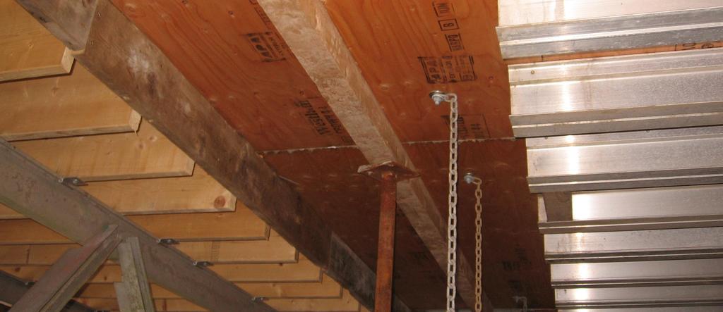 FORMWORK USING ALUMINUM JOISTS AND WOOD JOISTS ALUMINUM JOISTS ARE ABOUT 6 ½ AND USUALLY PLACE