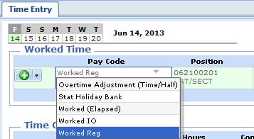Lesson 3: Working with Employee Timesheets Entering Timesheet Details Figure 10: Using Pay