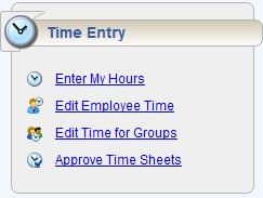 Group Time Entry The Group Time Entry window enables managers to perform bulk time entry tasks for groups of employees. You can edit an entire or partial group of employees.