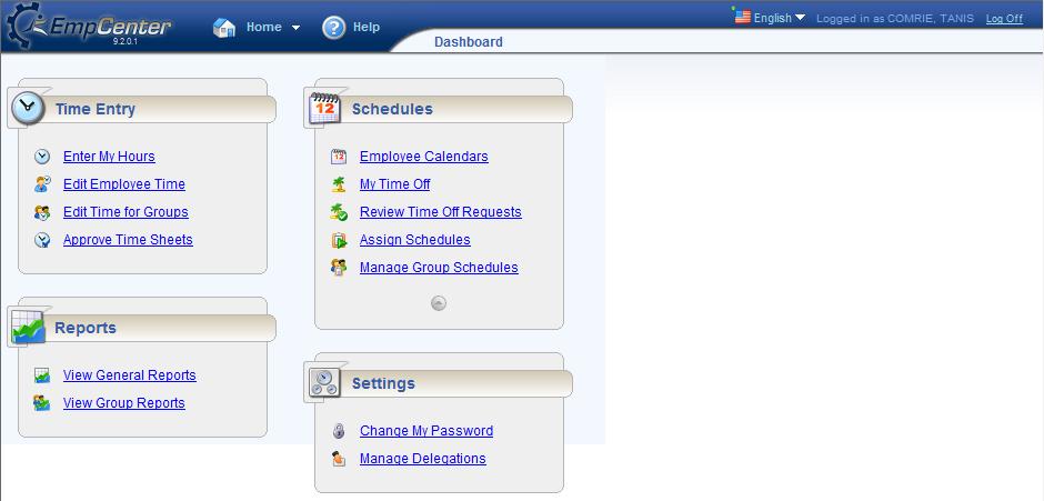 Lesson 1: The Manager Dashboard The functions available on the EmpCenter dashboard depend on the type of role of the user.