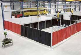 This makes this type of welding curtain ideal for creating separate welding bays so welding radiation does not cause any hazard to other workers in their work space.