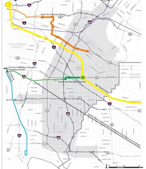 WHAT ARE THE MAJOR NON- ROADWAY PROJECTS? Improvements to exis8ng transit service (bus, commuter rail) Poten8al major capital investment: Gold Line Eastside Extension: $1.