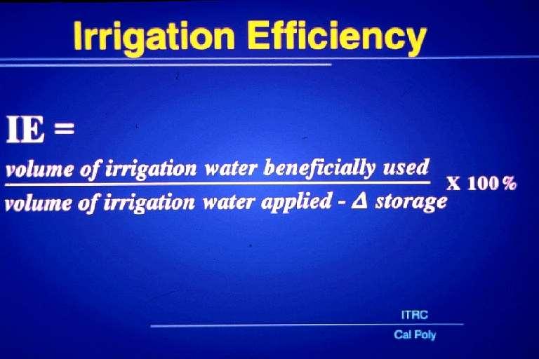 The Rest of the Story on Irrigation Efficiency Dr. Charles M.