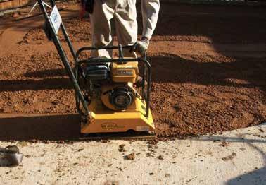 Use the vibrating compactor again. Step 9- Inspect the surface Check surface for depressions.