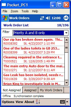 Using Filters (Global & Personal) Select the filter from the drop down list to filter the work orders.
