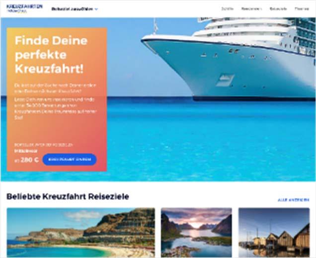Strong focus on booking your first cruise Combines the