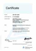ISO 9001:2008 for the Manufacture of Grey Alloy and Ductile Iron Castings with Machining. 2.