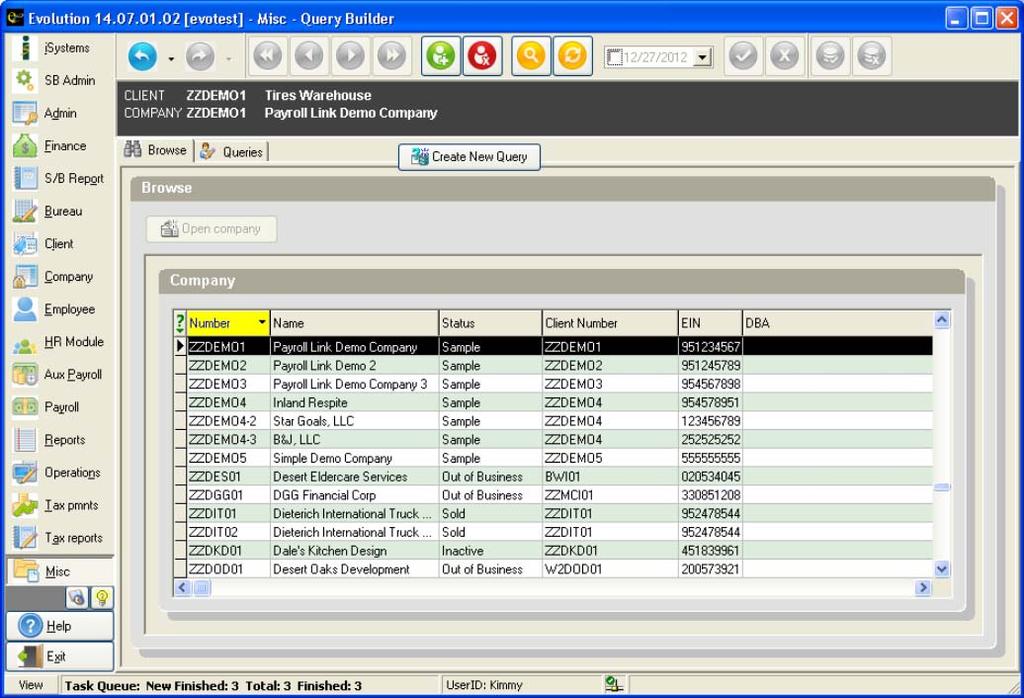 G. QUERY BUILDER Query Builder is used to build queries that are then pulled into the report a report using Report Writer or Report Master.