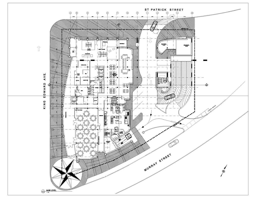 Figure 3: Ground Floor Level Plan showing Points of Reception and
