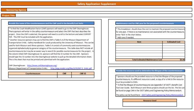 Safety Documentation Safety Application Supplement sheet Located in Safety Supplement excel file Used only for Safety application Enter countermeasure that best describes the