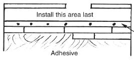 If subfloor is concrete, check for dryness see below. If moisture is present, do not lay. All concrete subfloors on or below grade need to be tested.