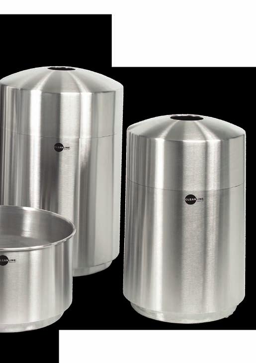 A Cleanline waste receptacle or planter is a