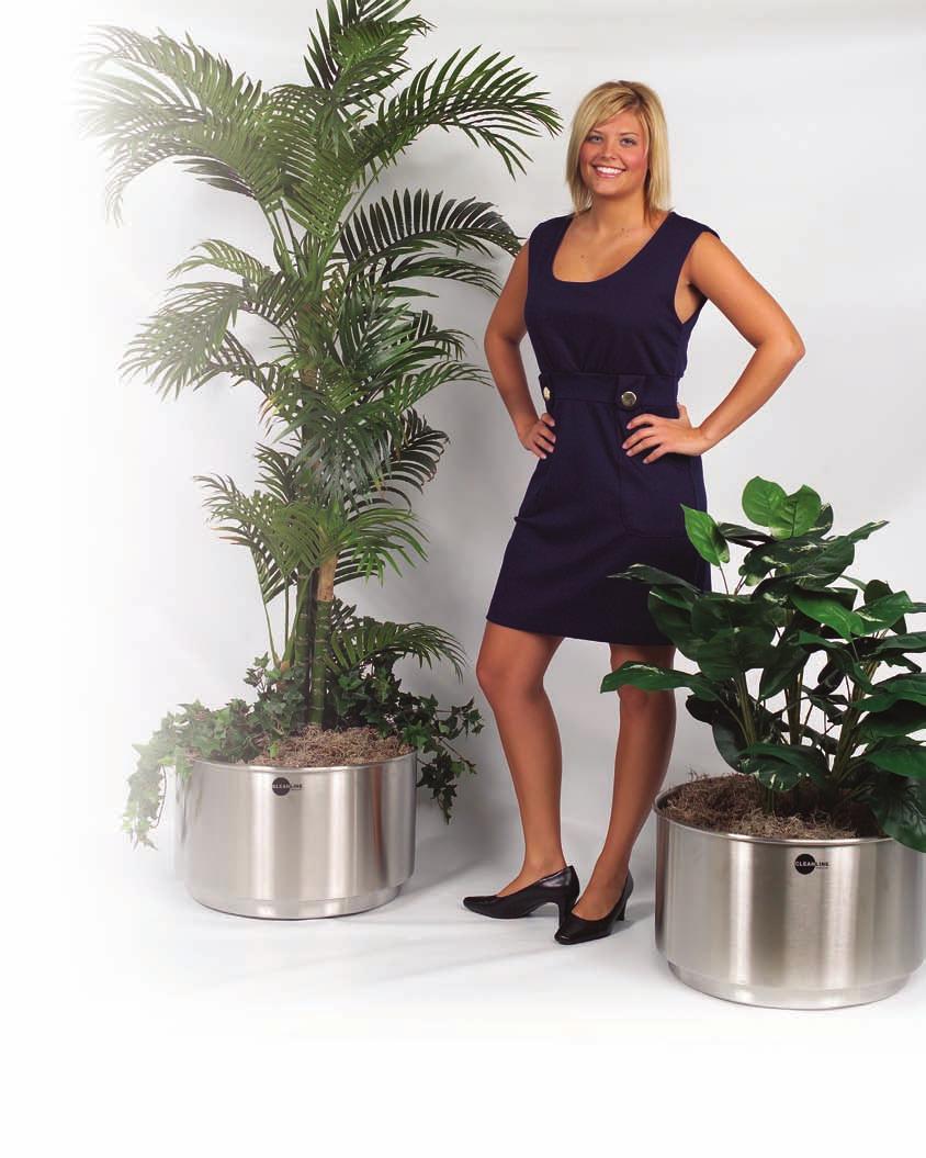 Cleanline A Perfect Fit Cleanline Planters Constructed of brushed 304 stainless steel Use in arenas, parks,