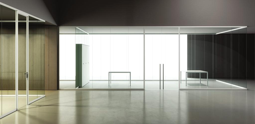 Stylwall Portfolio The Stylwall Portfolio is a complete wall system composed of framed and frameless demountable glass, fitted demising walls and integrated cabinetry that provide one stop space