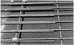 Lap Splice Splices for #11 bars and smaller are usually made simply lapping the bars by a sufficient distance to transfer stress by bond from one bar to the other.