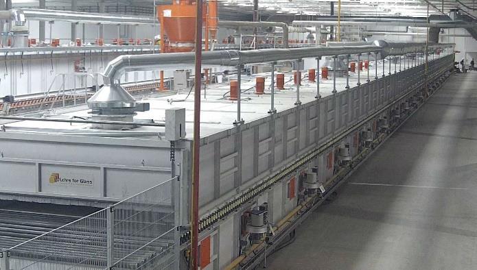 assembled two fullscale commercial foam glass production lines