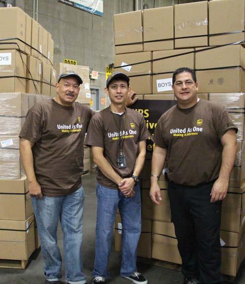 everyone can make a difference. UPS employees (along with friends and families) donated nearly 1.8 million volunteer hours to non-profit organizations, close to the record level we reported for 2012.