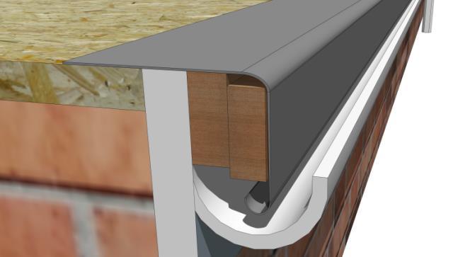 Upstand Fascia Trims Because there is no gutter present at these edges, only one 19mm x 38mm batten will be