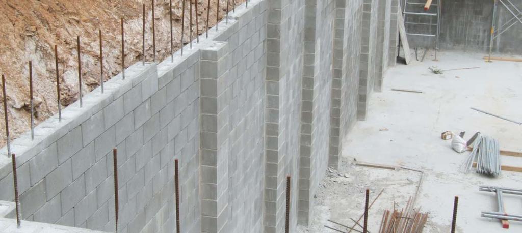 The Form Block System 02 The Form Block system utilises mortarless concrete block construction as formwork for reinforced concrete, offering considerable site efficiencies and reduced construction