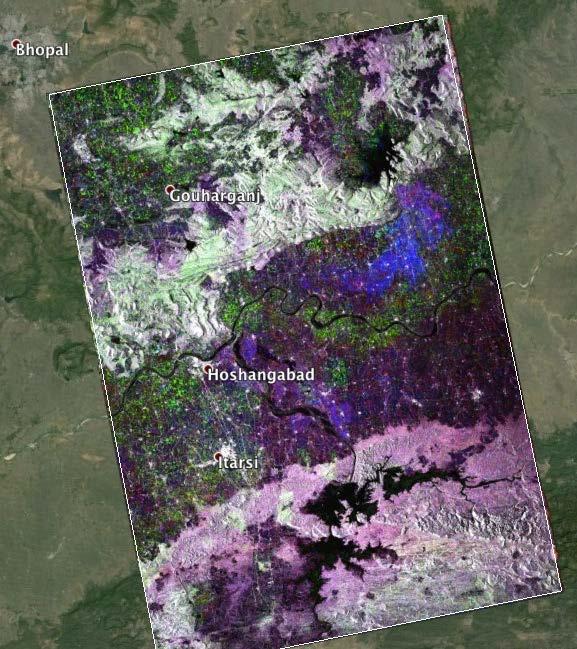 Methods for detecting agricultural activity False color imagery year to