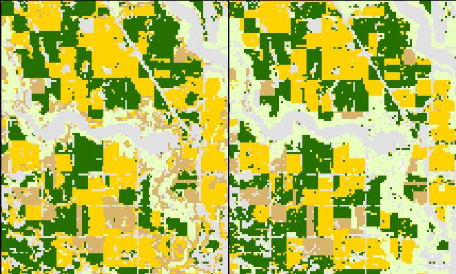 Ecosystems Summary Agriculture 16 Sentinel 1-A images in North Dakota April through November time series,
