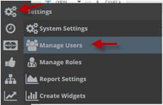 Hover over the Settings icon and click on manage users. Click on the new button Fill in the user settings.