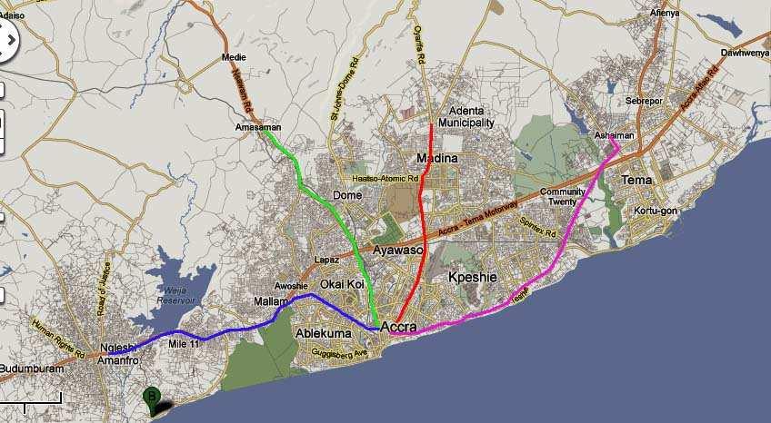 VISION OF PUBLIC TRANSPORT IN GAMA BY 2020 Major Network in